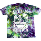 Self Care Never Dies - Unisex Tie-Dye T-shirt - Infused with Amethyst