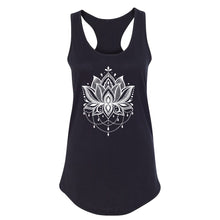 Load image into Gallery viewer, Lotus Women's Racerback - Printed with Obsidian infused ink