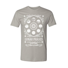 Load image into Gallery viewer, The Lunar Phases Unisex T-shirt - Printed with Moonstone infused ink