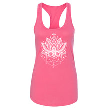 Load image into Gallery viewer, Lotus Women's Racerback - Printed with Obsidian infused ink