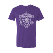 Load image into Gallery viewer, Sacred Geometry - Metatron's Cube Unisex T-shirt - Printed with Clear Quartz infused ink