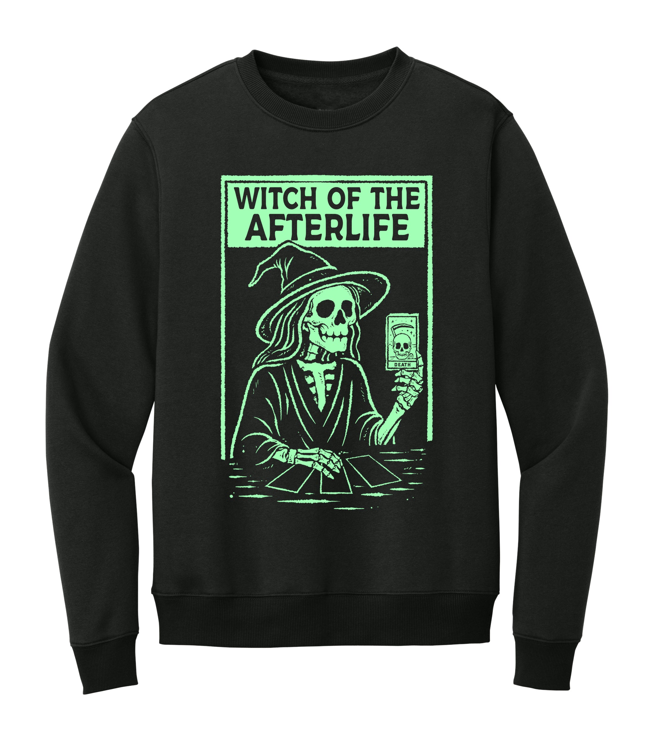 Glow In the Dark Witch of the Afterlife Sweater Infused with Smokey quartz