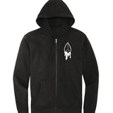 Thick Thighs Witchy Vibes Midweight Zip-up Hoodie Infused with Tourmaline