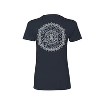 Load image into Gallery viewer, Pisces Zodiac Calendar Ladies T-Shirt infused with Amethyst &amp; Moonstone Crystals - SLVR LNNG
