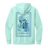 The Crystal Lovers Card Glitter Midweight Hoodie Infused with Garnet