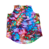 Crystalline Chakra Tie-dye Curvy tank top T-Shirt Infused with Clear Quartz