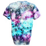 Tie-dye Star Tarot Ladies Relaxed Fit T-shirt infused with Clear Quartz Crystals