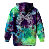 Crystal Wings Tiedye Midweight Hoodie Infused with Citrine