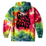 Good Vibes Only Tiedye Midweight Hoodie Infused with Obsidian