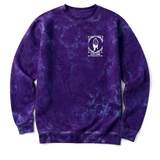 Lunar Phases Tiedye crewneck Sweater Infused with Moonstone crystal ink