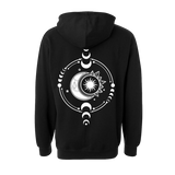 Cosmic Duality “Signature” Midweight Pullover or Zip up Hoodie Infused with Labradorite