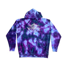 Load image into Gallery viewer, Triple Moon tie-dye Midweight Unisex Hoodie Infused with monstone
