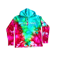 Load image into Gallery viewer, SLVR LNNG Tie-dye Midweight Unisex Santa Cruz Hoodie - Infused with clear quartz &amp; Amazonite
