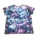 Crescent moon Tie-Dye Women's Curvy Lace Up Fine Jersey Tee- Infused with Moonstone