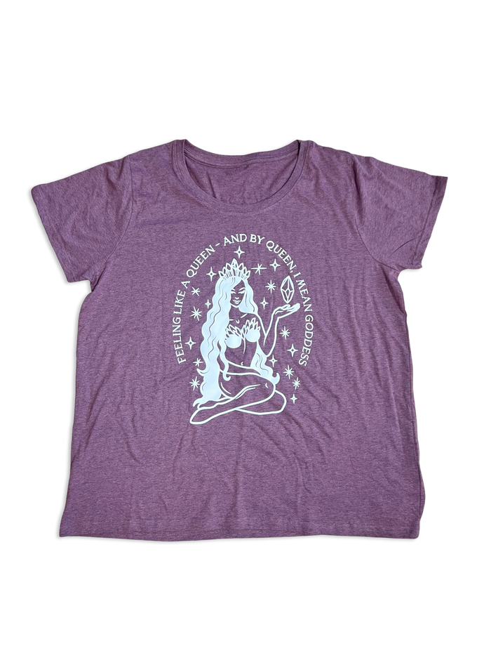 I'm a goddess Curvy Shirt - Infused with Moonstone, Tourmaline & Labradorite