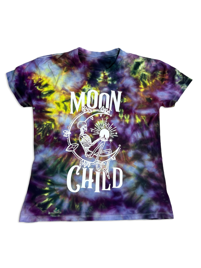 Moon Child Tie-Dye relaxed fit T-shirt - Infused with Moonstone & Labradorite l