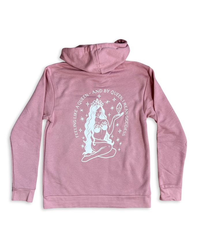 I'm a goddess Midweight Unisex Santa Cruz Hoodie - Infused with Moonstone & Rose Quartz