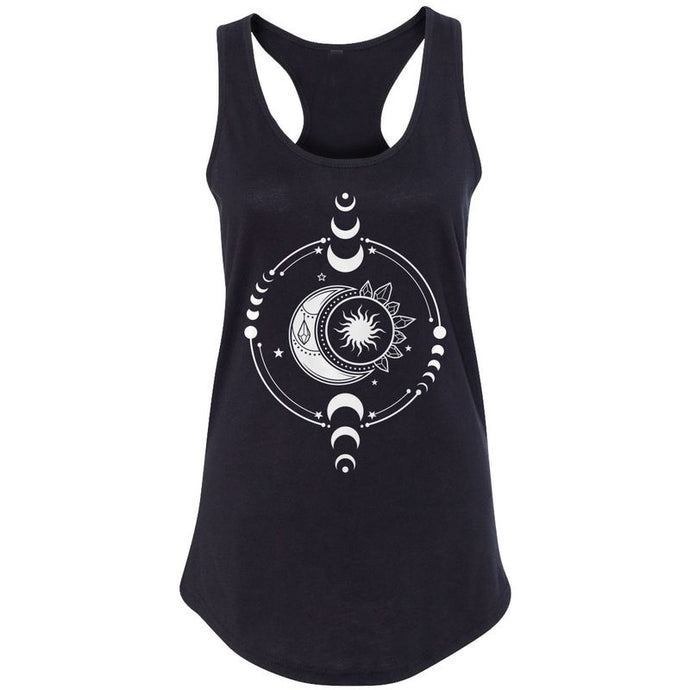 Moon recharge (New Moon) Racerback Tank - infused with Moonstone, Labradorite & Amethyst