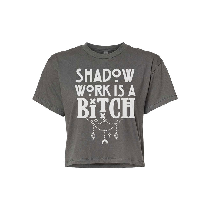Shadow Work is a B*tch Croptop - Infused with Black Obsidian, Lapis Lazuli & Selenite