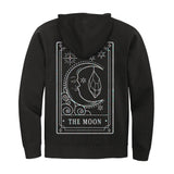 The Moon Card “Signature” Midweight Pullover or Zipup Hoodie Infused with Moonstone