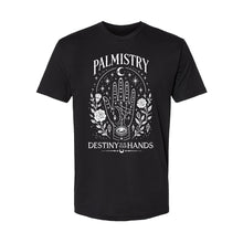 Load image into Gallery viewer, Palmistry Unisex T-shirt - Printed with Moonstone infused ink
