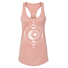 Load image into Gallery viewer, Cosmic Duality Women's Racerback - Printed with Labradorite infused ink
