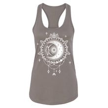 Load image into Gallery viewer, crescent moon Women's Racerback - Printed with Labradorite infused ink
