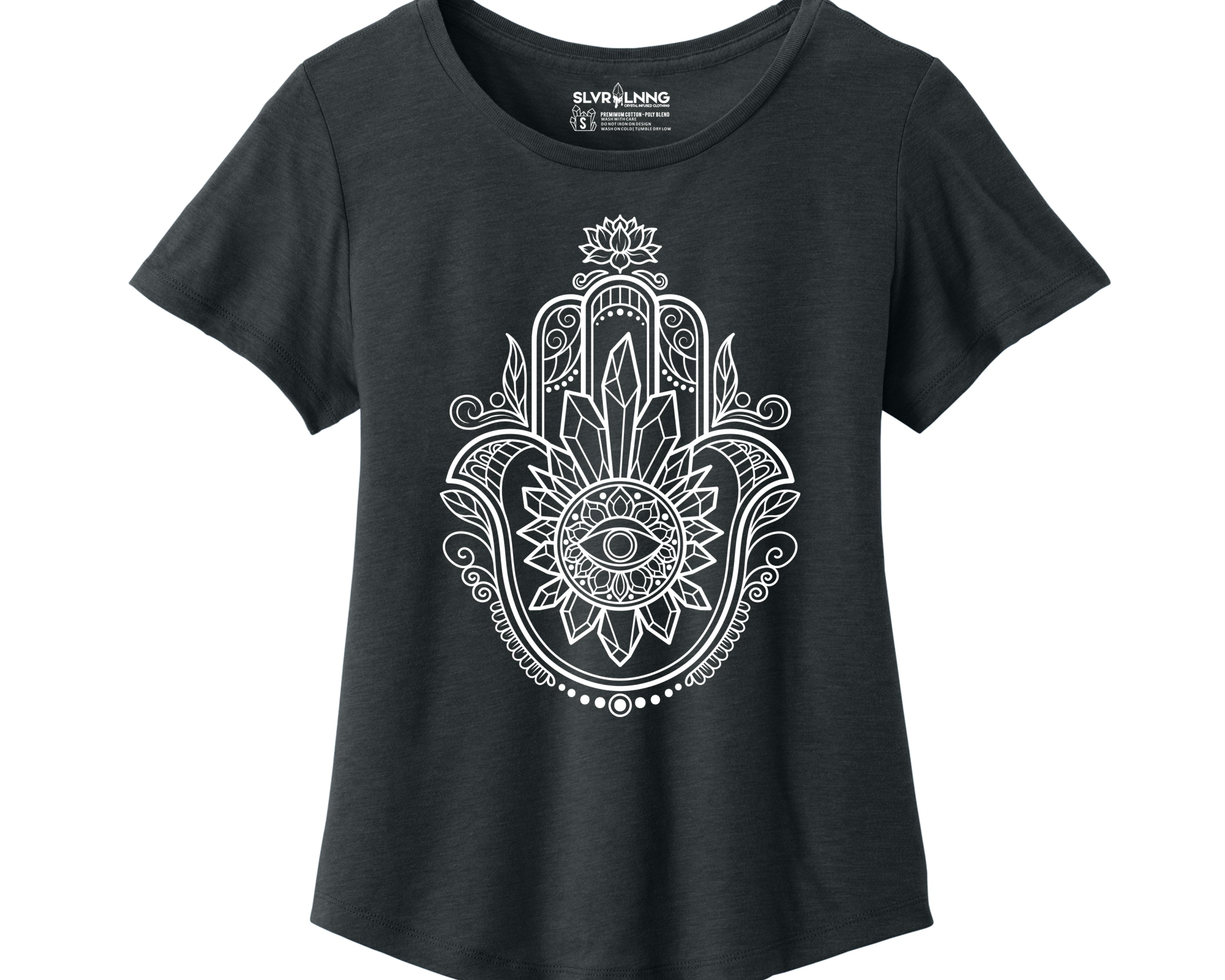 Crystal Guardian Women’s Festival Scoop Neck Tee- Infused with Obsidian