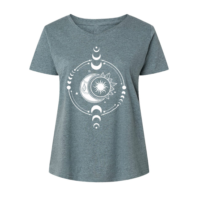 Moon Recharge (New Moon) Curvy V Neck Shirt - infused with Moonstone, Labradorite & Amethyst