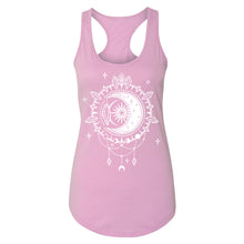 Load image into Gallery viewer, crescent moon Women's Racerback - Printed with Labradorite infused ink
