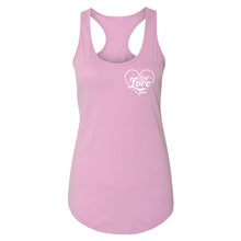 Load image into Gallery viewer, Self Love Club Women's Racerback - Printed with Rose Quartz infused ink
