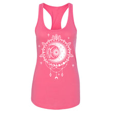 Load image into Gallery viewer, crescent moon Women's Racerback - Printed with Labradorite infused ink
