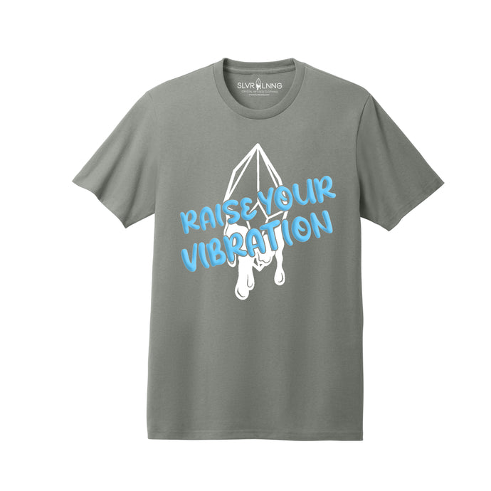 Raise Your Vibration Unisex 100% recycled cotton T-Shirt Infused with Citrine, Amethyst & Clear Quartz