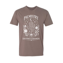 Load image into Gallery viewer, Palmistry Unisex T-shirt - Printed with Moonstone infused ink

