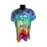 Tie-Dye Skeleton Moon Child Ladies relaxed Infused with Moonstone & Labradorite Crystals