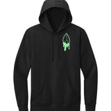 Glow in the Dark Still Healing from past lives Midweight Unisex Hoodie Infused with Clear Quartz