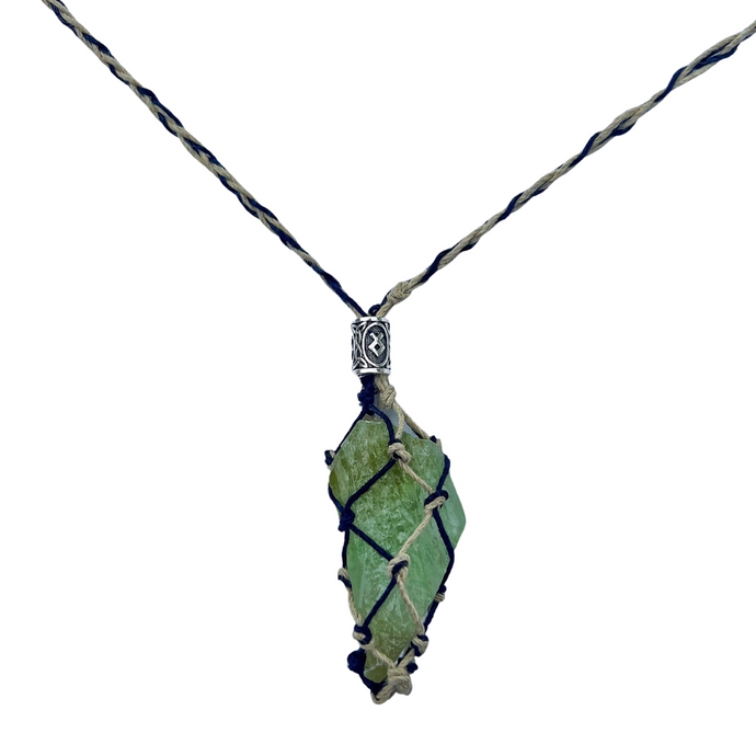 Mexican Green Calcite Crystal Necklace