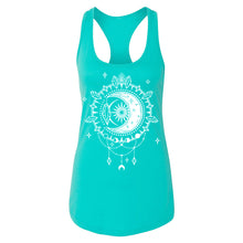 Load image into Gallery viewer, crescent moon Women's Racerback - Printed with Labradorite infused ink
