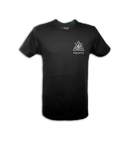 Aquarius Zodiac Men's/Unisex T-Shirt infused with Garnet Crystals - SLVR LNNG