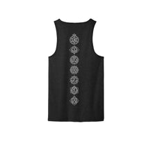 Load image into Gallery viewer, Chakra Unisex Tri-Blend Tank Top infused with Clear Quartz - Amethyst - Sodalite - Rose Quartz -Citrine - Carnealian &amp; Obsidian
