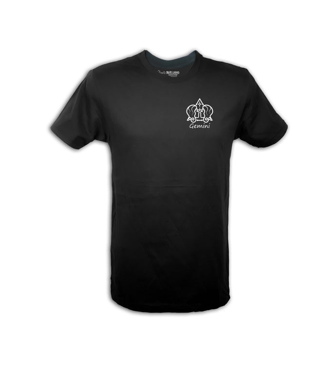 Gemini Zodiac Men's/Unisex T-Shirt infused with Labradorite Crystals - SLVR LNNG