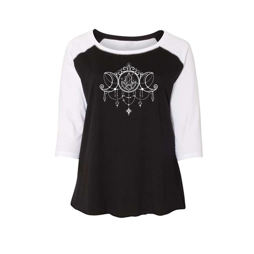 Moon Goddess Curvy 3/4 Sleeve Shirt - Infused with Moonstone - SLVR LNNG