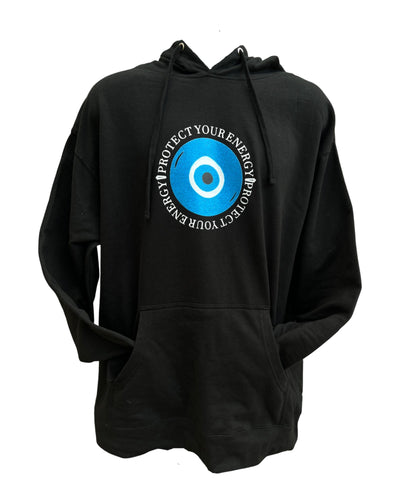 Protect Your energy(evil eye) Unisex mid-weight sweater infused with Obsidian and Tourmaline - SLVR LNNG