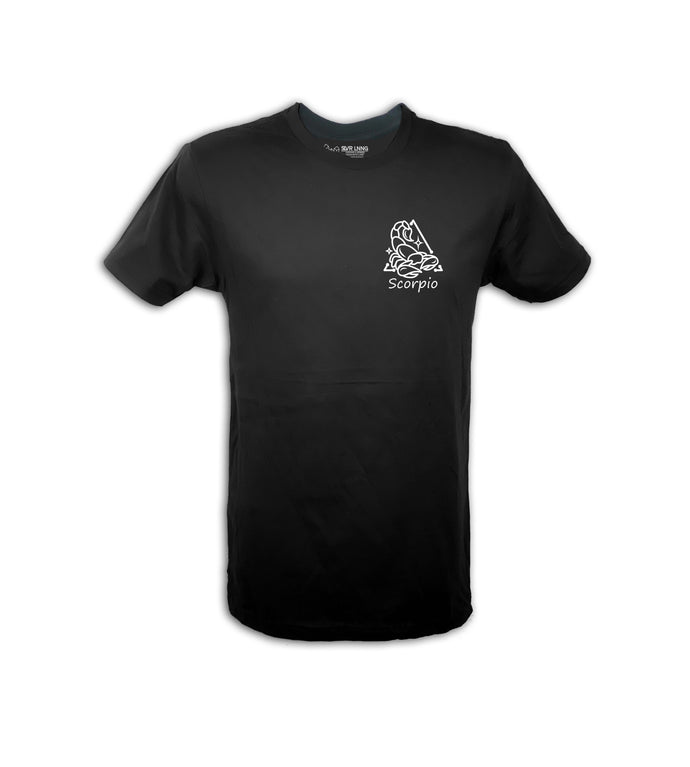 Scorpio Zodiac Men's/Unisex T-Shirt infused with Sodalite Crystals - SLVR LNNG