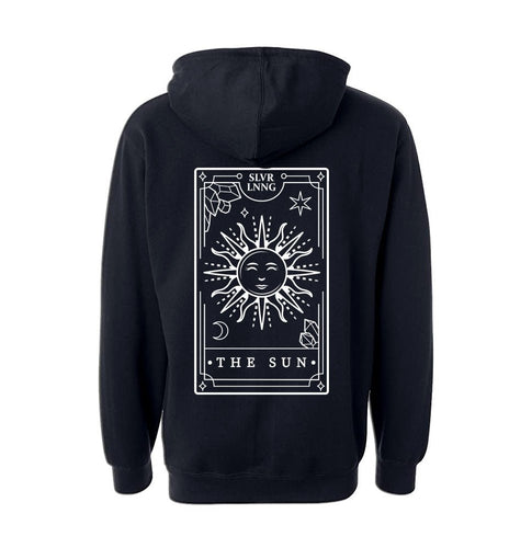 The Sun Tarot Card mid-weight Hoodie- Infused with Tigers Eye Crystals - SLVR LNNG