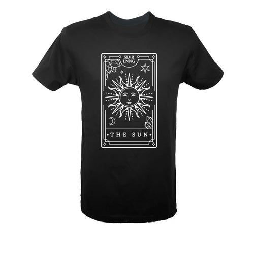 The sun Tarot Card Unisex T-shirt- Infused With Citrine Crystals - SLVR LNNG
